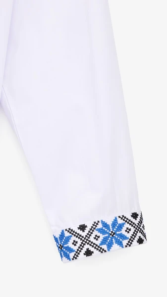 Купить Рубашка вышиванка для мальчика Казачок МАКСИМ 92 см Синий Артикул: 2000999401527 Фото №3