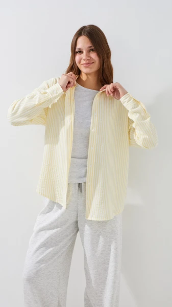 Купить Рубашка с узором женская LAWA WTC02360 XS Масляный Артикул: 2000999525681 Фото №3