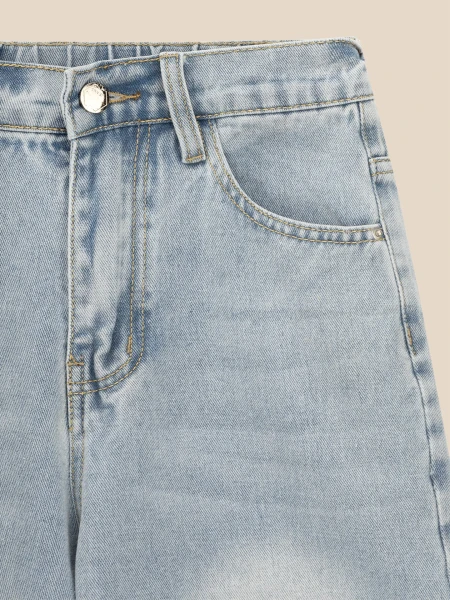 Купити Шорти джинсові бермуди для дівчинки LAWA GBC02360 140 см Блакитний Артикул: 2000999582424 Фото №2