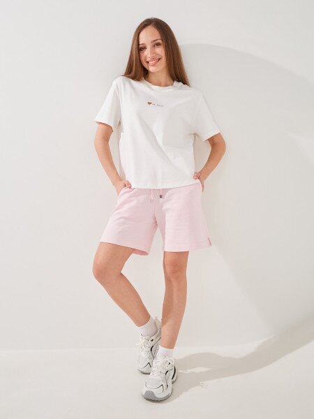 Купить Шорты однотонные женские GENUA G01139-0021 XS Розовый Артикул: 2000999606823 Фото №2