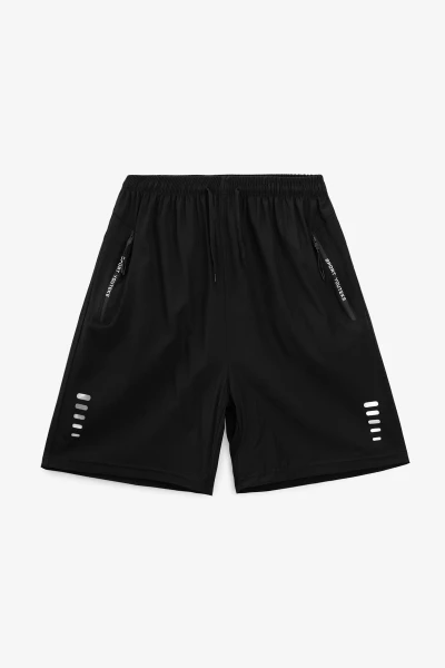 Шорты плащевка однотонные мужские 689 5XL Черный