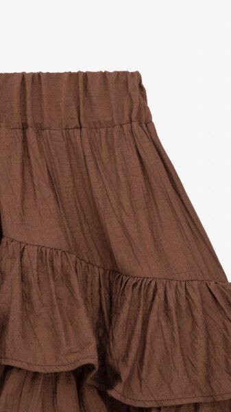 Купить Юбка однотонная для девочки Aura Style 5004-2 152 см Коричневый Артикул: 2000999546716 Фото №2