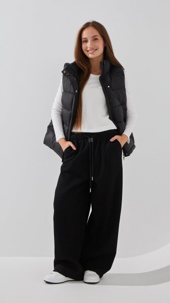 Купить Спортивные штаны Baggy однотонные женские GENUA 601 M Черный Артикул: 2000991054288