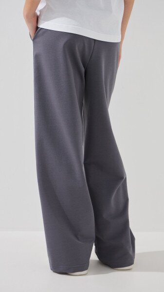 Купить Спортивные штаны палаццо однотонное для девочки LAWA GTC02332 146 см Графитовый Артикул: 2000999510687 Фото №4