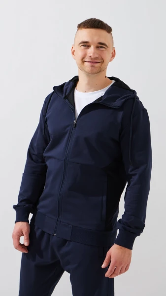 Купить Спортивный костюм мужской GENUA G01208-0001 S Синий Артикул: 2000999469411 Фото №3