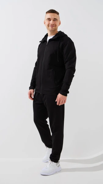 Купить Спортивный костюм мужской GENUA G01208-0002 S Черный Артикул: 2000999469466 Фото №1