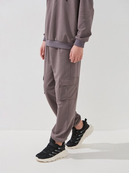 Купить Спортивный костюм свитшот+штаны для мальчика LAWA P-BB02338 146 см Коричневый-графитовый Артикул: 2000999531286 Фото №4