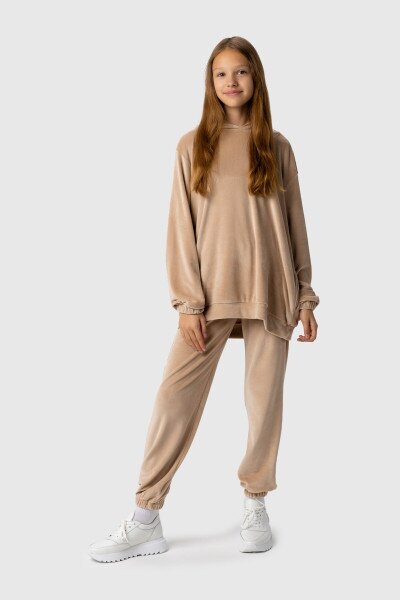Спортивний костюм (кофта, штани) для дівчинки MAGO T371 146 см Бежевий (2000989956686D)(SC)