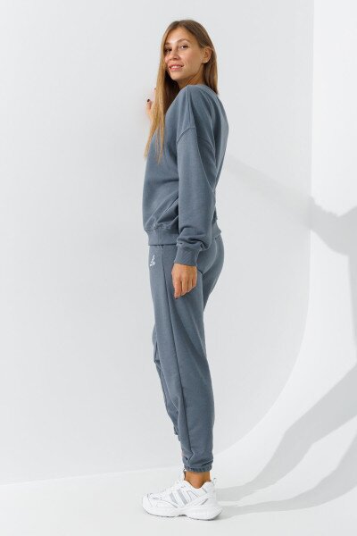 Купить Спортивный костюм однотонный женский On me Onme-21-K XS Графитовый (2000990804839D) Артикул: 2000990804839 Фото №3