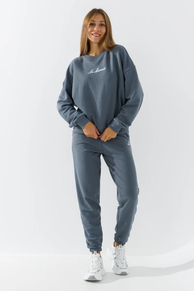Спортивный костюм однотонный женский On me Onme-21-K XS Графитовый (2000990804839D)