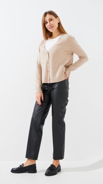 Купить Штаны эко-кожа женские GENUA G01140-0001 XS Черный Артикул: 2000999406393 Фото №3