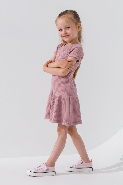 Купить Платье однотонное для девочки Ecrin 5375 110 см Капучино (2000990643858S) Артикул: 2000990643858 Фото №3