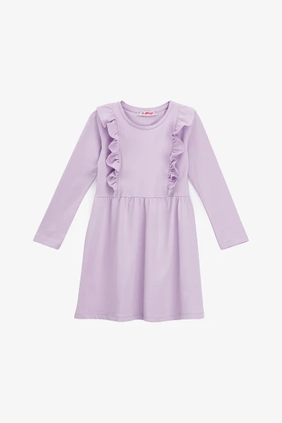 Платье однотонное для девочки Aura Style 726-1 92 см Сиреневый