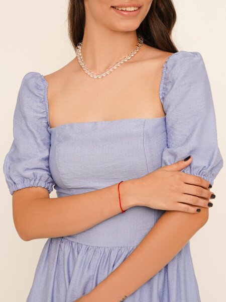 Купити Сукня однотонна жіноча LAWA WTC02382 XS Блакитний Артикул: 2000990648730 Фото №3