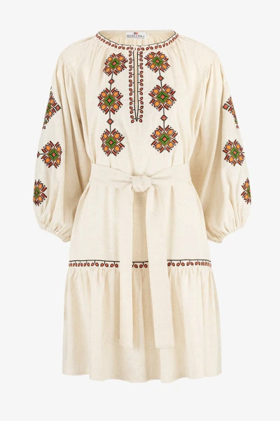 Платье вышиванка женское Merezhka Традиция XL/2XL Белый