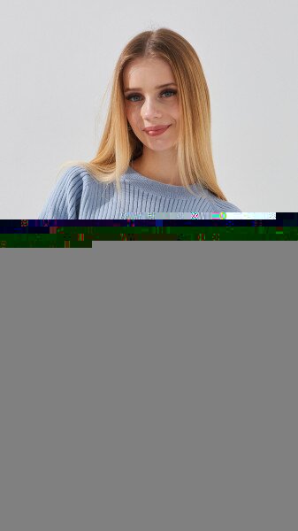 Купить Свитер однотонный для девочки Lizi 323 140 см Джинсовый Артикул: 2000999280849 Фото №1