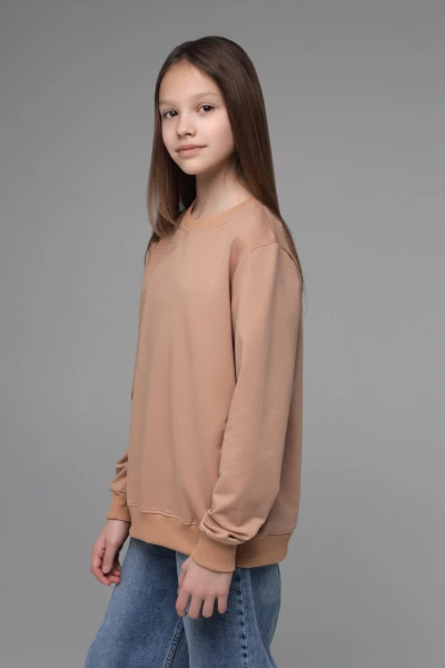 Свитшот однотонный детский SAFARI 60190 158 см Капучино (2000989505655D)