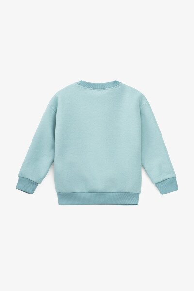 Купить Свитшот однотонный детский First Kids 3565 104 см Петроль Артикул: 2000990828590 Фото №4