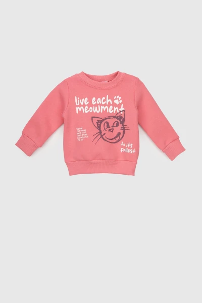 Свитшот с принтом для девочки First Kids 858 92 см Розовый (2000990132192W)