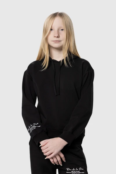 Худи с принтом для девочки Atabey 10359.2 134 см Черный (2000990157294D)