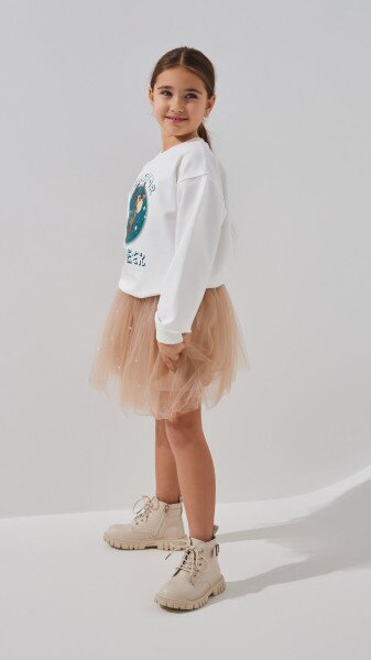 Купить Свитшот с принтом детский Aura Style 1092 116 см Молочный Артикул: 2000999328411 Фото №4