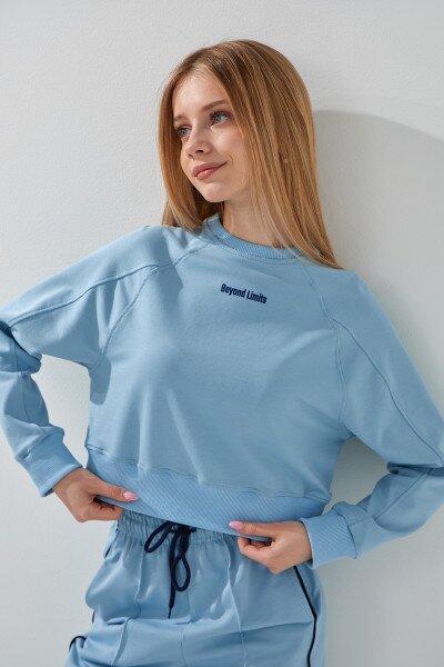 Купить Свитшот с принтом для девочки LAWA P-GB02317 122 см Голубой Артикул: 2000991069046 Фото №3