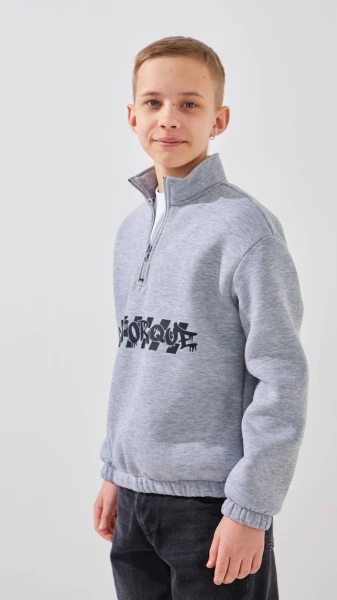 Купити Світшот з принтом для хлопчика LAWA P-BB02329 146 см Сірий Артикул: 2000999383182 Фото №3