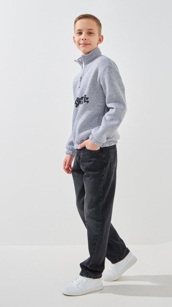 Купить Свитшот с принтом для мальчика LAWA P-BB02329 146 см Серый Артикул: 2000999383182 Фото №4