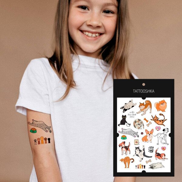Купить Тату набор Tattooshka "Котики и собачки" LB-145 (4825800010204) Артикул: 4825800010204 Фото №2