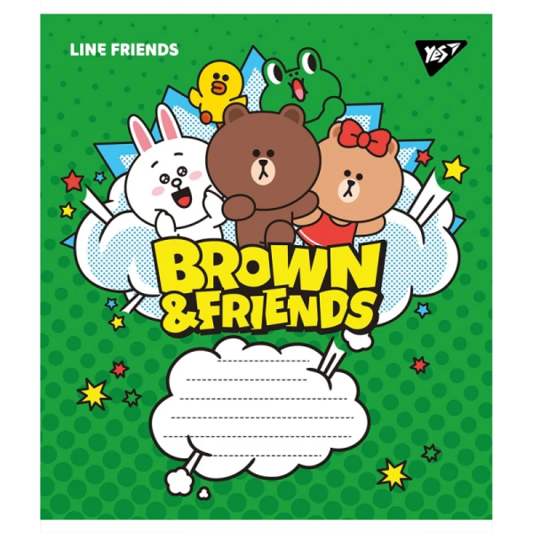Зошит учнівський &quot;Line friends&quot; YES 766308 12 арк. (4823092274687)(SC)