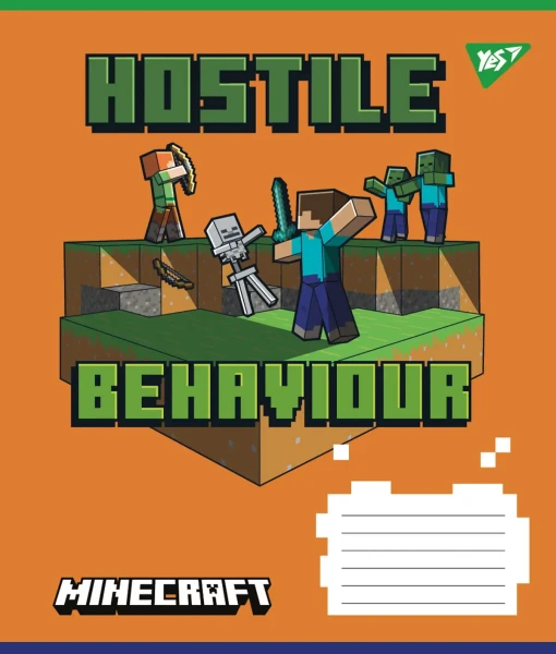Зошит учнівський &quot;Minecraft. Hostile&quot; YES 767211 12 арк. (4823092286390)(SC)