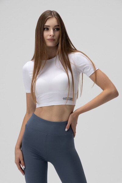 Топ фітнес однотонний жіночий Tommy life 97265 L Білий (2000989973225A)
