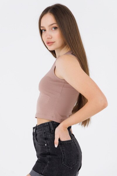 Купити Топ однотонний жіночий LAWA WBC02380 XS Мокко Артикул: 2000990560148 Фото №3