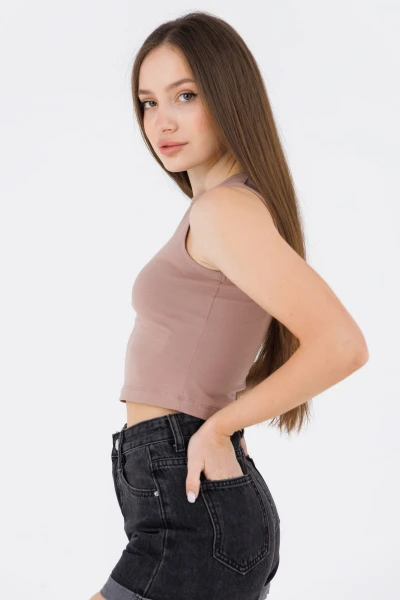 Купити Топ однотонний жіночий LAWA WBC02380 XS Мокко Артикул: 2000990560148 Фото №3