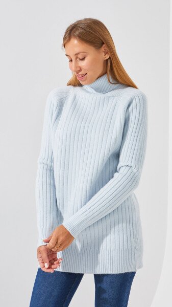 Купить Туника однотонная женская 06 One Size Голубой Артикул: 2000999290183 Фото №1