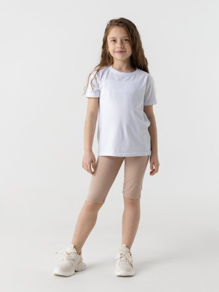 Велотреки однотонні для дівчинки First Kids 0002 140 см Кавовий (2000990441614S)