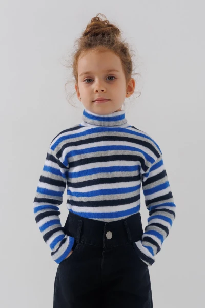 Водолазка з візерунком дитяча Happy Kids 4480 110 см Темно-синій (2000989896548W)