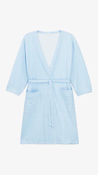 Купить Халат женский Nicoletta 84360 2XL Голубой Артикул: 2000999543784 Фото №1