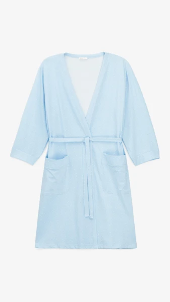 Купити Халат жіночий Nicoletta 84360 2XL Блакитний Артикул: 2000999543784 Фото №1
