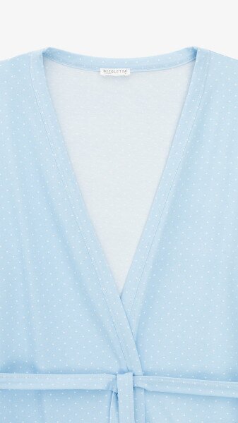 Купить Халат женский Nicoletta 84360 2XL Голубой Артикул: 2000999543784 Фото №2