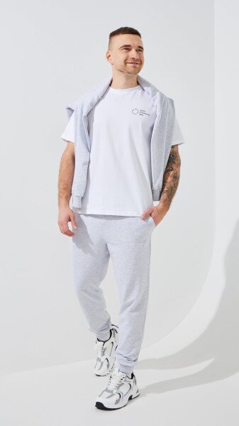 Купить Худи однотонный мужской GENUA G01223-0004 S Серый Артикул: 2000999473418 Фото №4