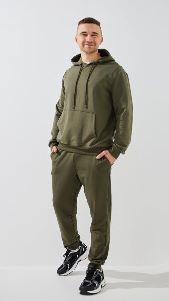 Купить Худи однотонный мужской GENUA G01223-0004 S Хаки Артикул: 2000999473364 Фото №2