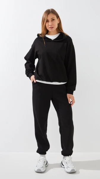 Купить Худи однотонный женский GENUA G01138-0005 XS Черный Артикул: 2000999488696 Фото №2