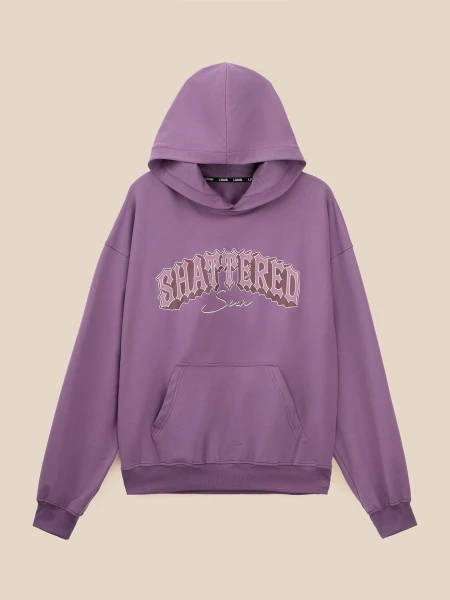Купить Худи с принтом мужской LAWA P-MB02366 S Сливовый Артикул: 2000999614675 Фото №1