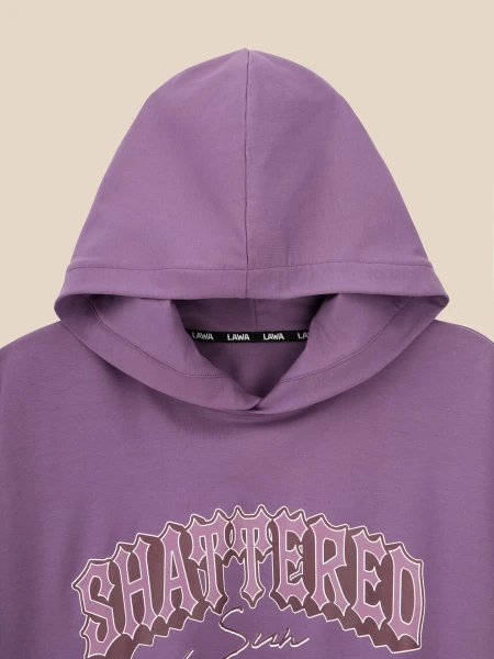Купить Худи с принтом мужской LAWA P-MB02366 S Сливовый Артикул: 2000999614675 Фото №2