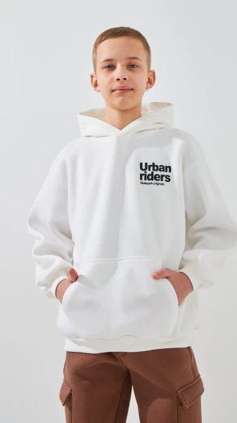 Купити Худі з принтом для хлопчика LAWA P-BB02331 152 см Молочний Артикул: 2000999403156 Фото №1
