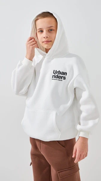 Купити Худі з принтом для хлопчика LAWA P-BB02331 152 см Молочний Артикул: 2000999403156 Фото №3