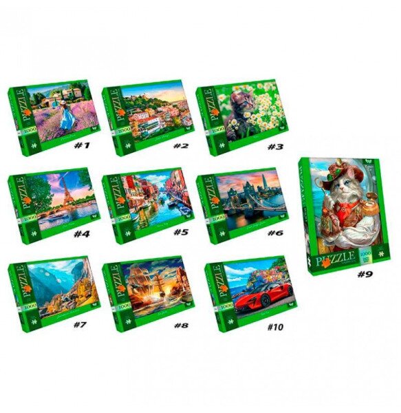 Купити Пазли Danko Toys 1000 елементів Різнокольоровий Артикул: 2000990579478 Фото №1