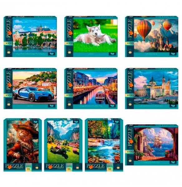Купити Пазли Danko Toys 1000 елементів Різнокольоровий Артикул: 2000990779199 Фото №1