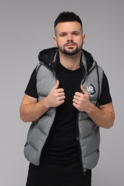 Жилет двосторонній чоловічий Remain 33043-2082 XL Оливковий (2000989403043D)